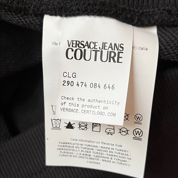 Versace Jeans Couture black sweatpants (Size: XL Men); Brand New - Picture 12 of 14